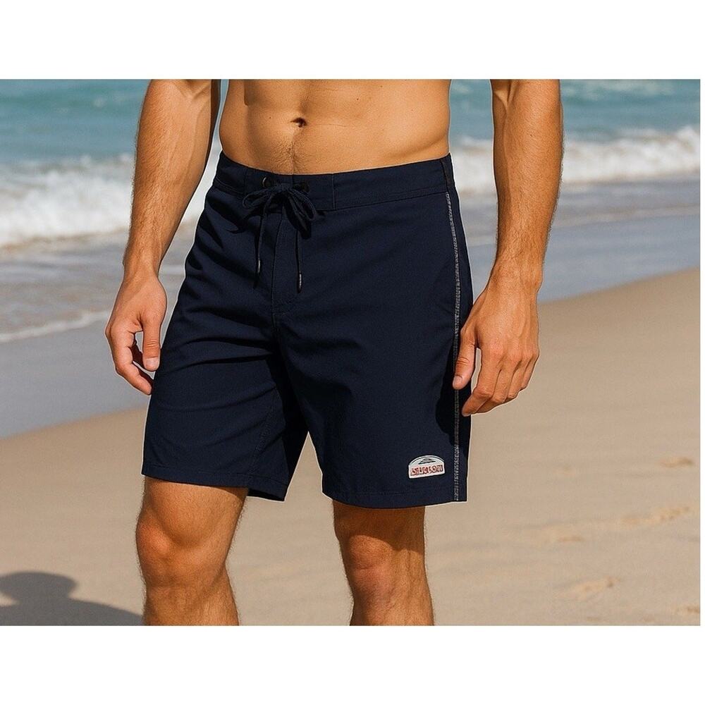 Dark Seas Fairbanks Boardshorts Mens 38 Black 18” Slake Fit Swim Trunks NWT